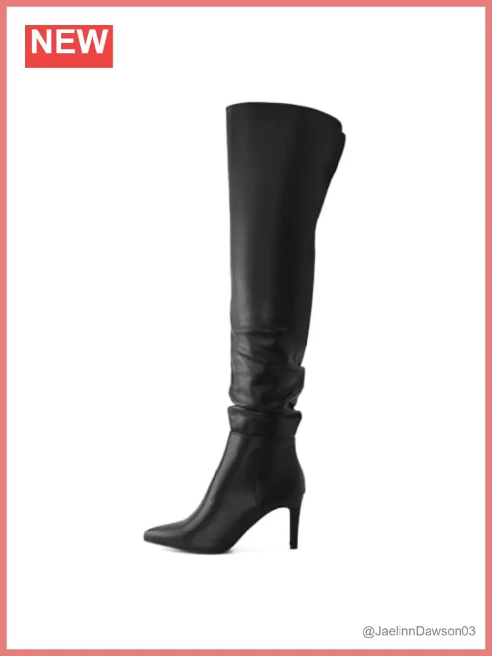 Thigh High Over the Knee Stiletto Heel Pointed Toe Slouch Boots for Women